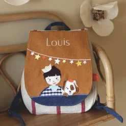 Sac à dos Les copains d'abord Chien (personnalisable)