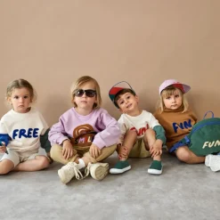 Sac à dos Little Gang velours Fun Ocean green