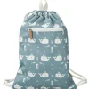 Sac à ficelles baleine bleue