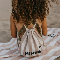 Sac à ficelles enfant rayures rose