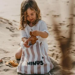 Sac à ficelles enfant rayures rose