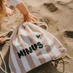 Sac à ficelles enfant rayures rose