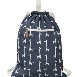 Sac à ficelles girafe bleu marine