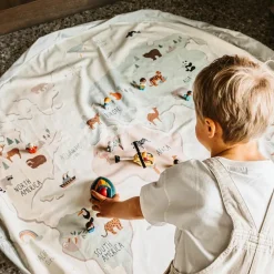 Sac à jouet 2 en 1 réversible Noomad Original Worldmap