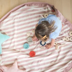 Sac à jouets 2 en 1 Noomad Original Stripes Pink