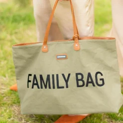 Sac à langer à anses Family bag toile kaki