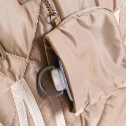 Sac à langer à anses Mommy bag matelassé beige