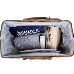 Sac à langer à anses Mommy bag matelassé kaki
