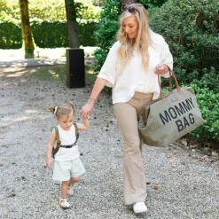 Sac à langer à anses Mommy bag matelassé kaki