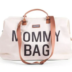 Sac à langer à anses Mommy bag blanc cassé