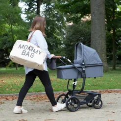 Sac à langer à anses Mommy bag blanc cassé