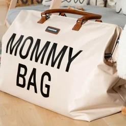 Sac à langer à anses Mommy bag blanc cassé