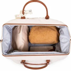Sac à langer à anses Mommy bag large Teddy écru
