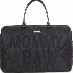 Sac à langer à anses Mommy bag matelassé noir
