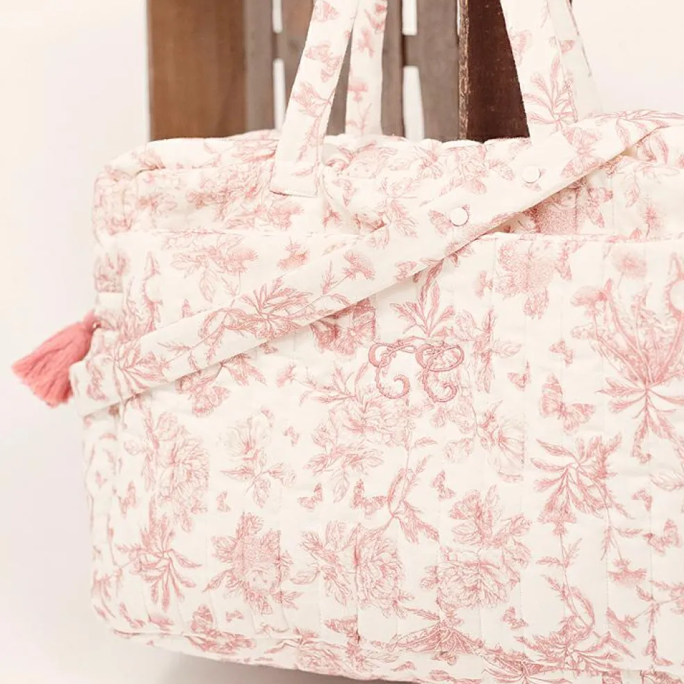 Sac à langer à anses Toile de Jouy