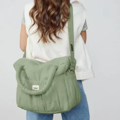 Sac à langer à anses vert amande