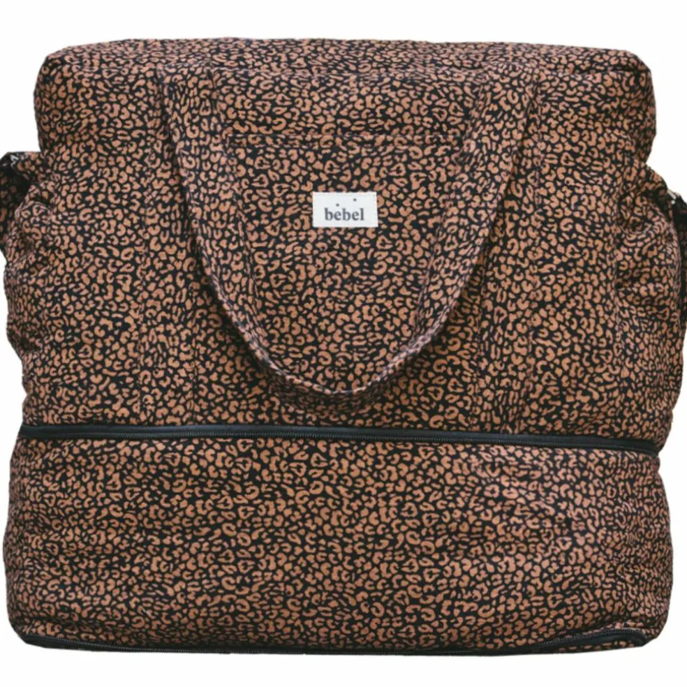 Sac à langer bandoulière 24/48h Léopard noir