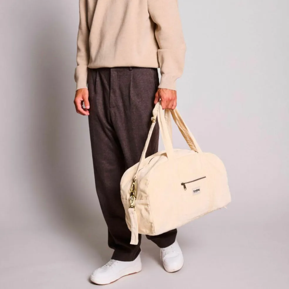 Sac à langer Basile Velours Crème