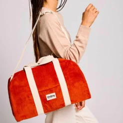 Sac à langer Charlie Velours Brique