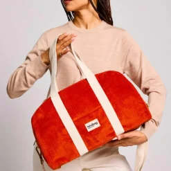 Sac à langer Charlie Velours Brique