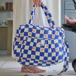 Sac à langer Comme un bonbon Romy damier bleu