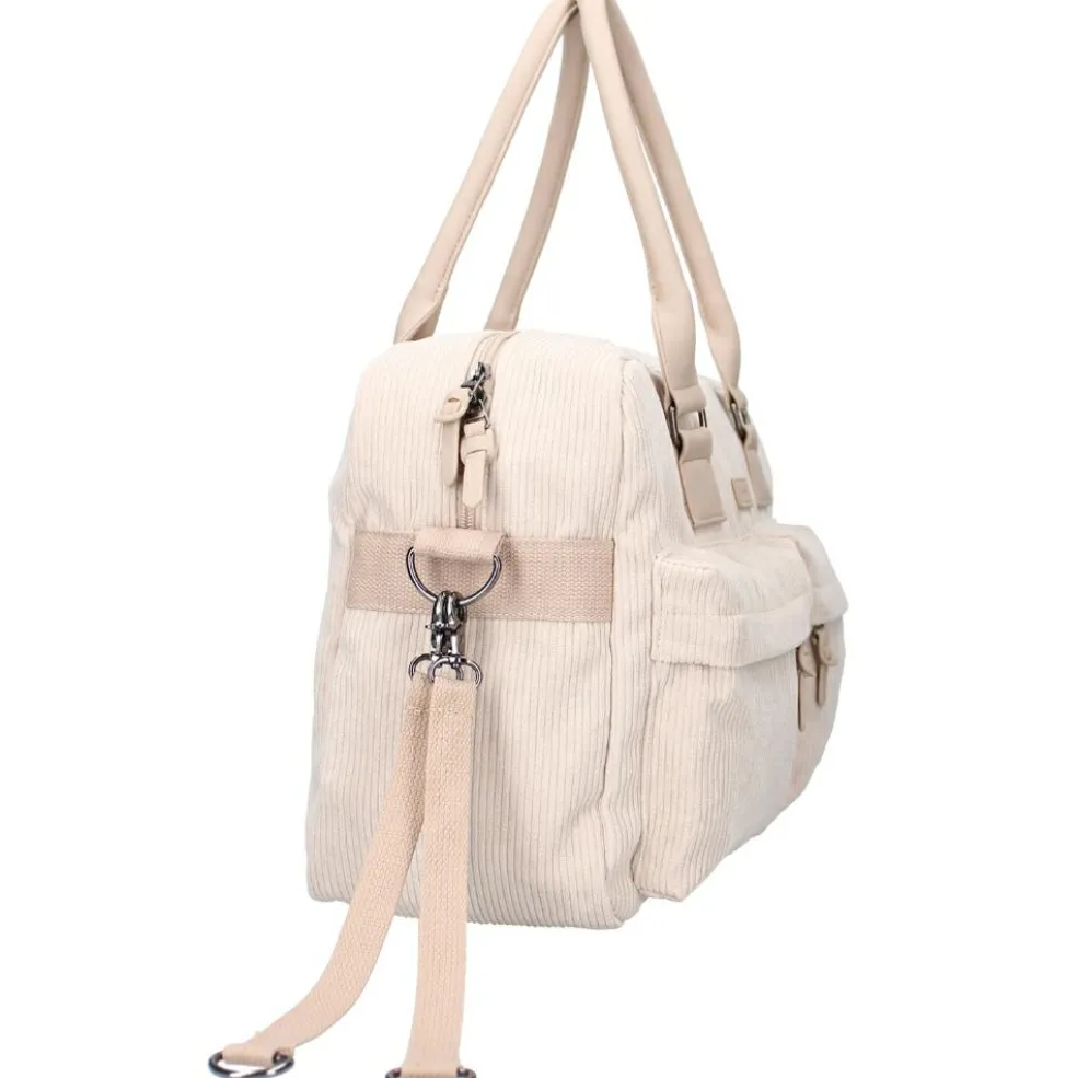 Sac à langer en velours côtelé sable