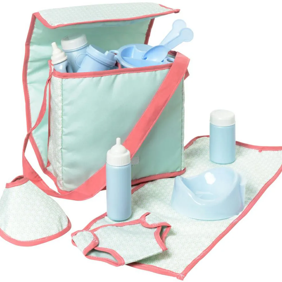 Sac à langer et 12 accessoires poupon