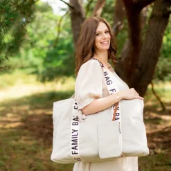 Sac à langer Family bag signature Canvas écru