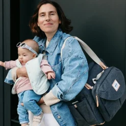 Sac à langer Genève II gris chiné foncé