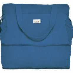 Sac à langer 24-48h effet lin bleu capri