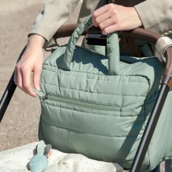 Sac à langer matelassé vert