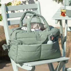 Sac à langer matelassé vert