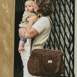 Sac à langer Middle Léopard noir