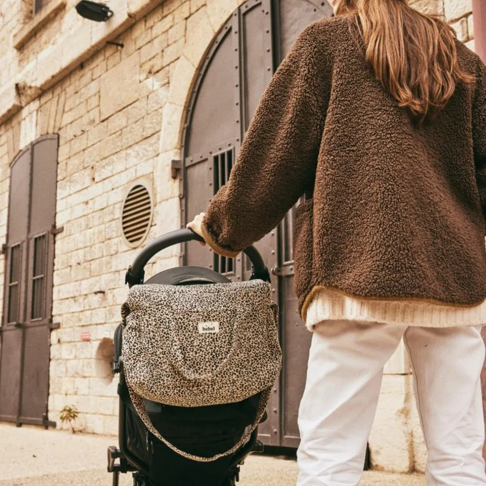 Sac à langer Middle Léopard beige