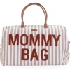 Sac à langer Mommy Bag rayures nude-terracotta