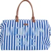 Sac à langer Mommy Bag rayures bleu électrique-bleu clair