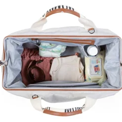 Sac à langer Mommy bag signature Canvas écru