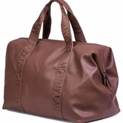 Sac à langer Mommy Bag Signature Simili cuir marron foncé