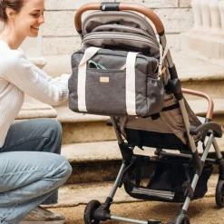 Sac à langer Paris Gris chiné foncé