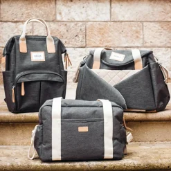 Sac à langer Paris Gris chiné foncé