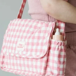 Sac à langer pour poupée avec accessoires Vichy