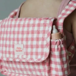 Sac à langer pour poupée avec accessoires Vichy