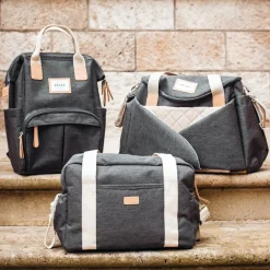 Sac à langer Sydney Gris chiné foncé