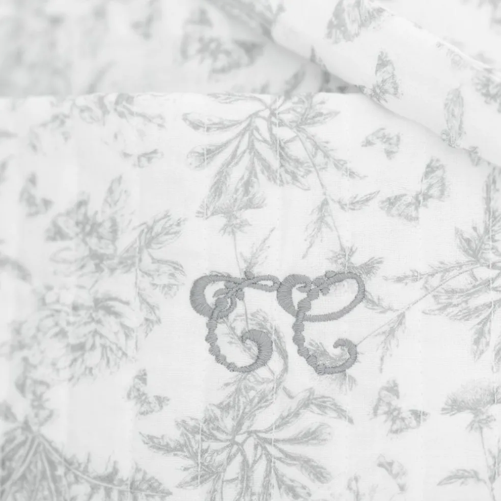 Sac à langer Toile de Jouy gris