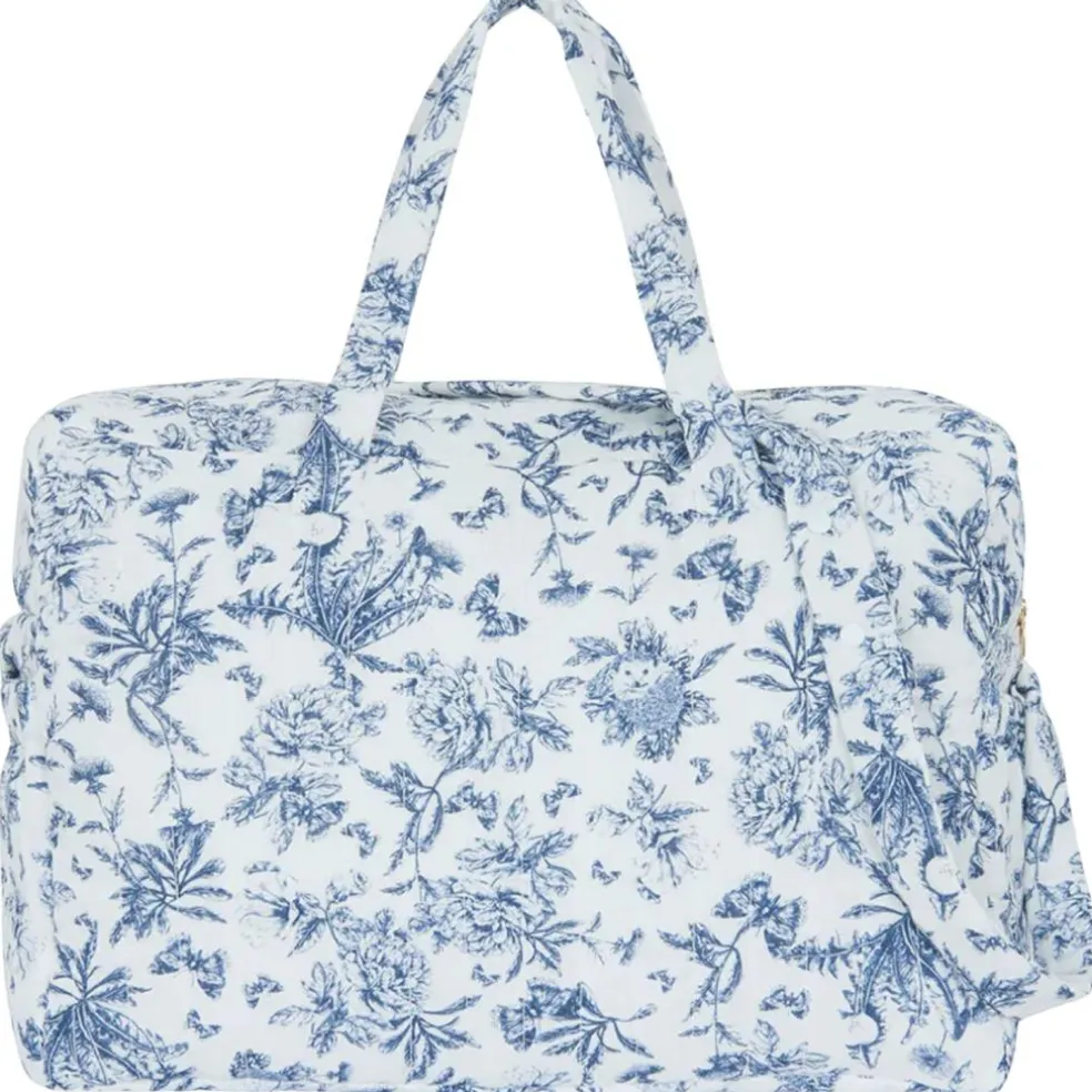 Sac à langer Toile de Jouy bleu