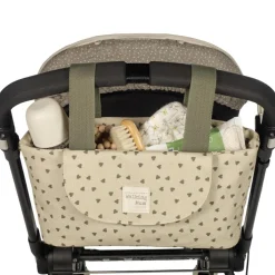 Sac à poussette coeurs Poppy Mousse