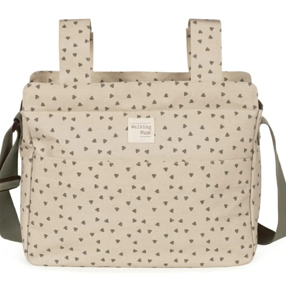 Sac à poussette coeurs Poppy Mousse