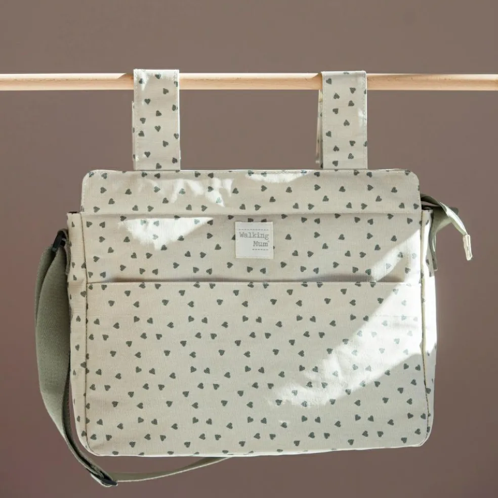 Sac à poussette coeurs Poppy Mousse