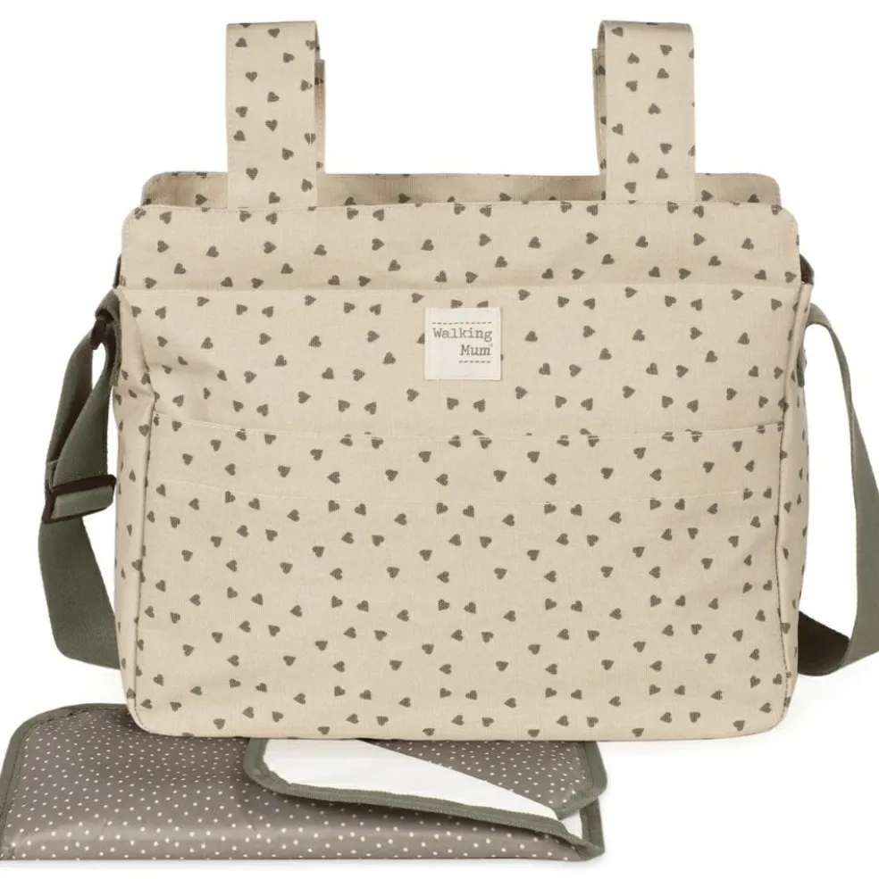 Sac à poussette coeurs Poppy Mousse