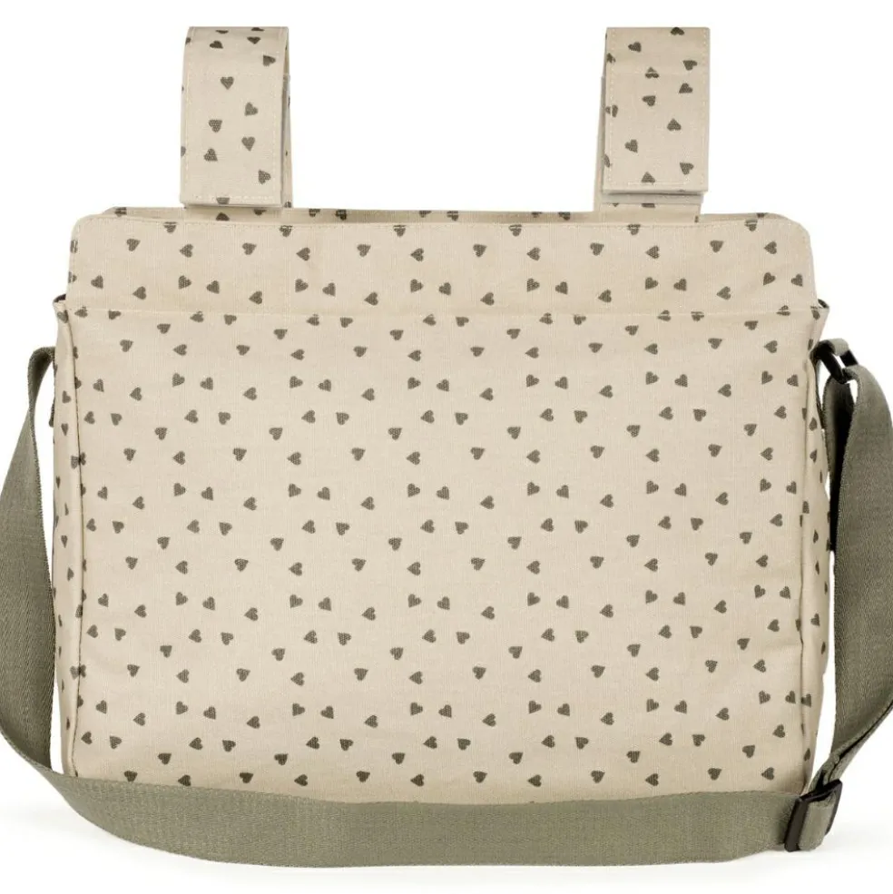 Sac à poussette coeurs Poppy Mousse